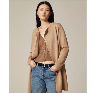 J. Crew Juliette Tan Knit Long Cardigan